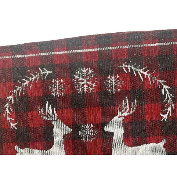 Buffalo Red Black Placemat Set of 4 Deer Snowflake Rustic Lodge Nordic Cabin NEW - Picture 6 of 6